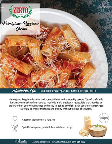 Zerto Grated & Shredded Parmigiano Reggiano 